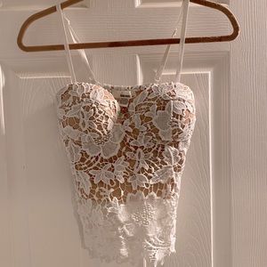 Lace bustier style tank